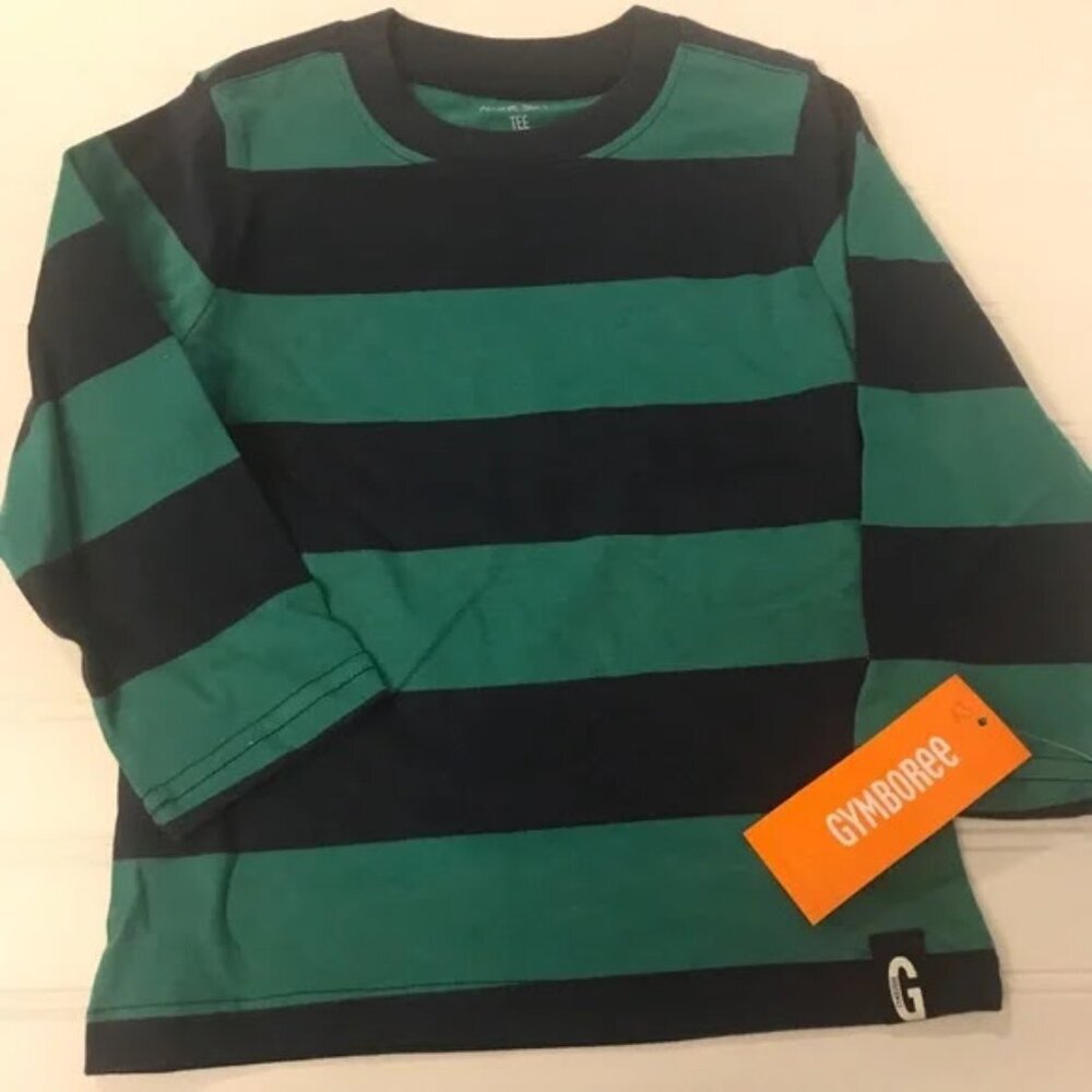 NWT Gymboree shirt top boys sz 18-24 mo navy blue green always soft 100% cotton